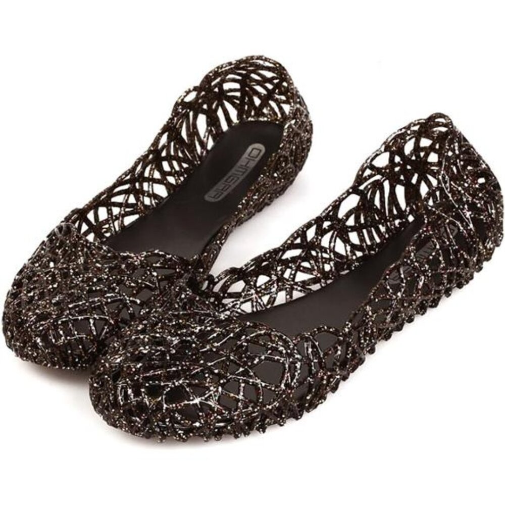 Sandals Flat Jelly Shoes Slip On Hollow